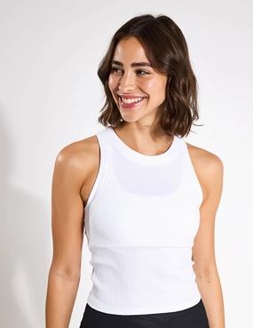 Quick Wear High - end Harmony Tank Top - White Rib