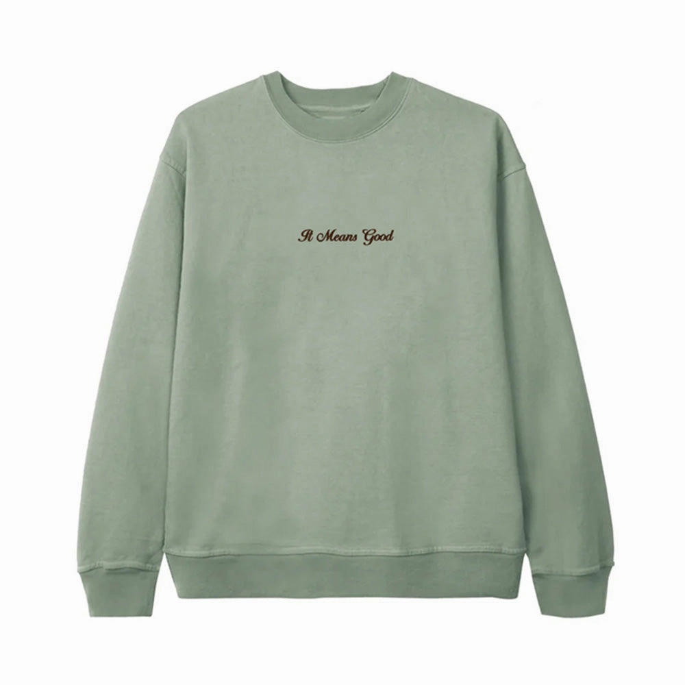 Casual Protection Brunch Fit Bueno Embroidery Script Logo Crewneck 'Sage'