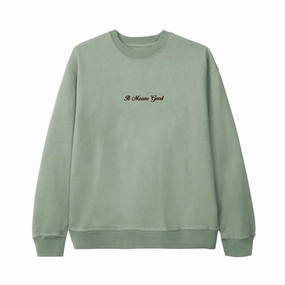 Casual Protection Brunch Fit Bueno Embroidery Script Logo Crewneck 'Sage'