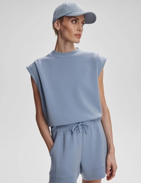 Otis Sleeveless Sweat - Rain Blue Ultra Soft Handfeel