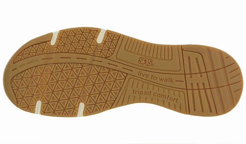 Effortless Fashion Reinforced Stitching SAS Women's Tour Mesh Lace Up Sneaker - Taupe/Pink