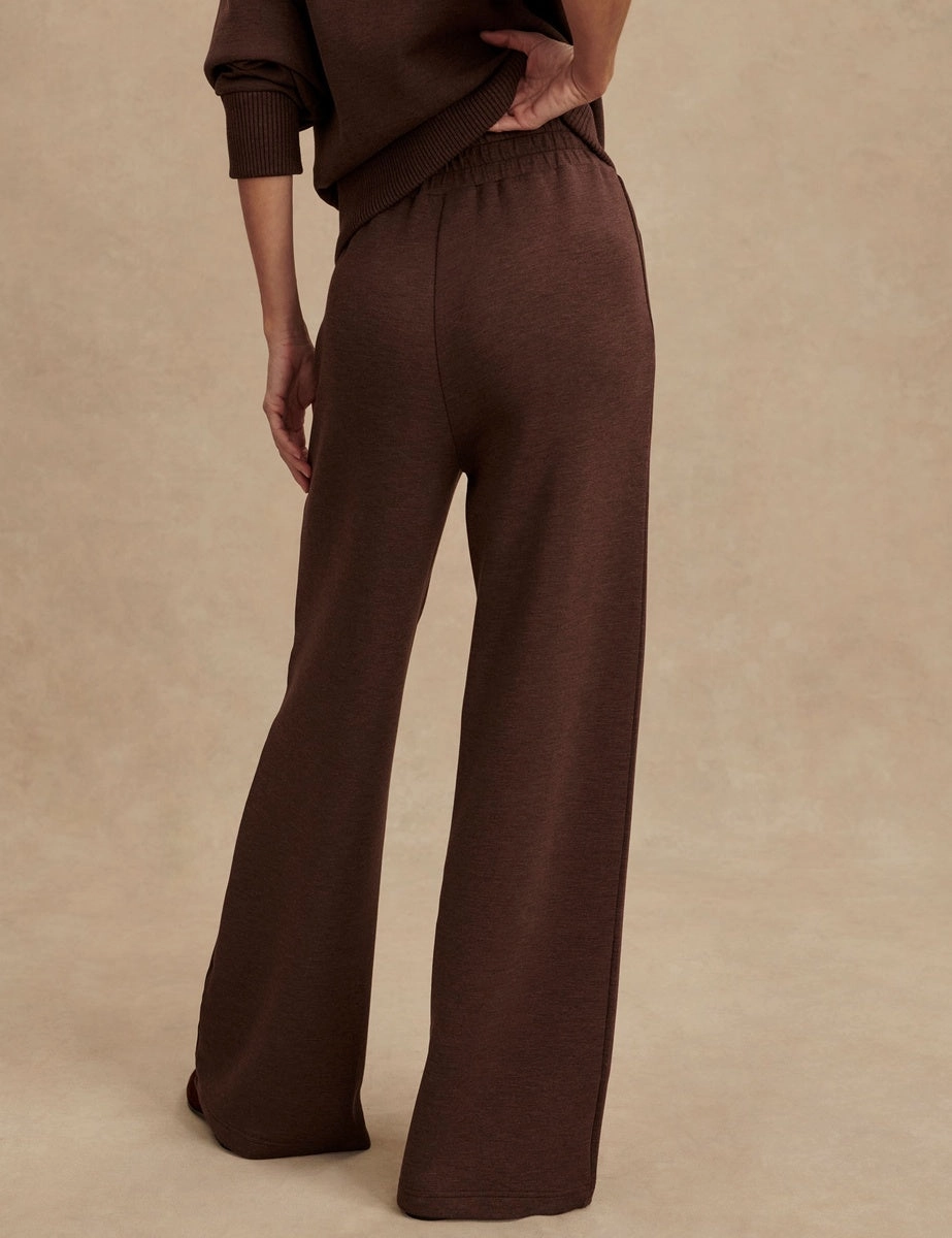 The Wide Leg Pant 30" - Coffee Bean Marl Photo Fit Modern Outfit