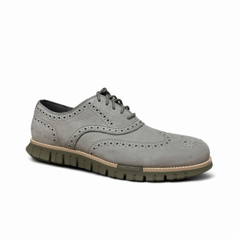 Strong Glow Hypoallergenic Fibers Cole Haan Men's ZEROGRAND Remastered Wingtip - Sea Stone Nubuck