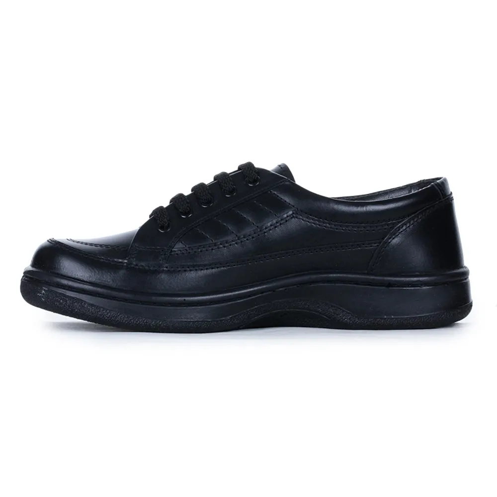 Warrior Black Formal Lacing Shoes For Men 2078-01 By Liberty Integrated