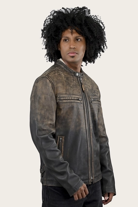 Mixed Media Design Timeless Design Leland Leather Jacket