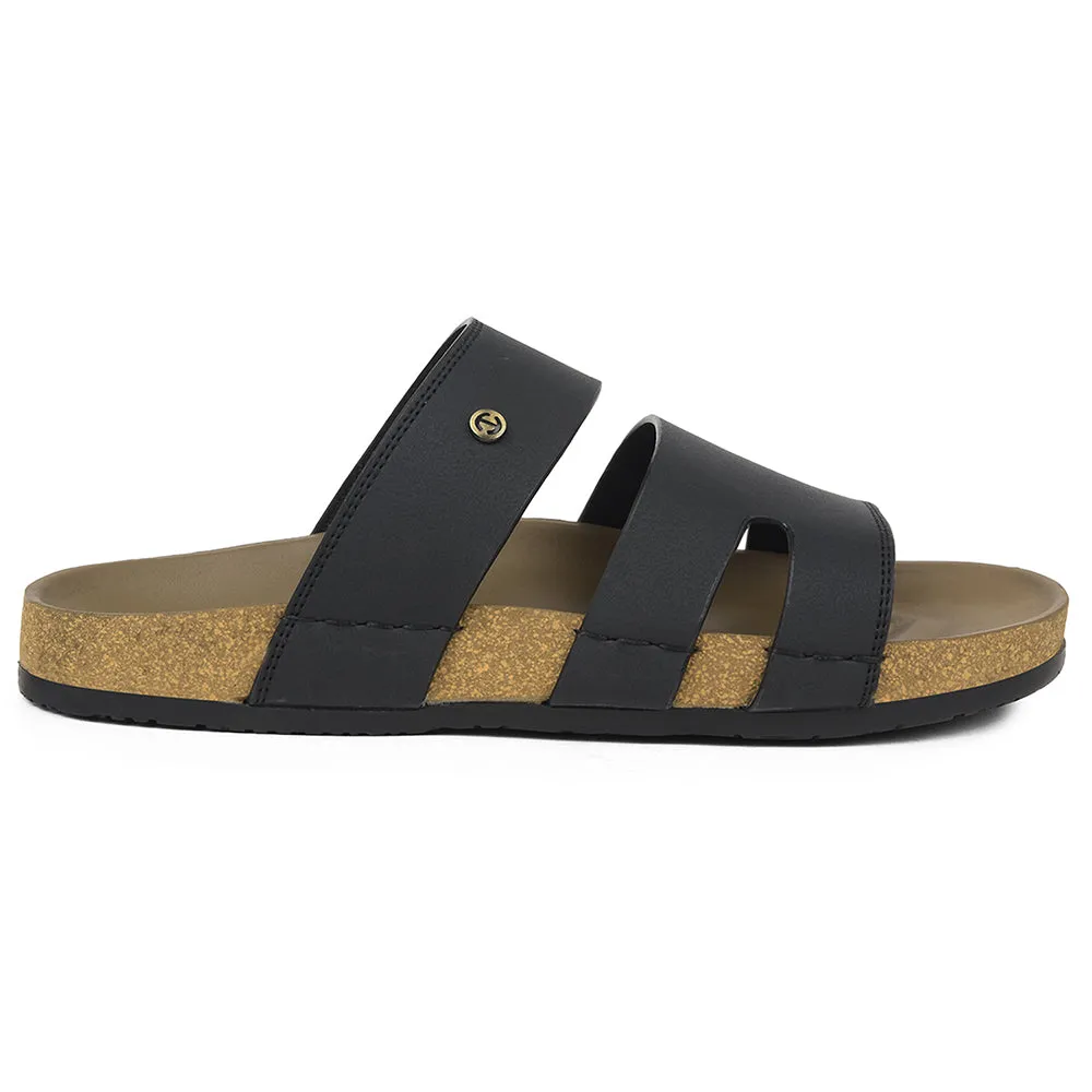 Healers Black Casual Slipper For Mens AOL-5 By Liberty Fitness routine