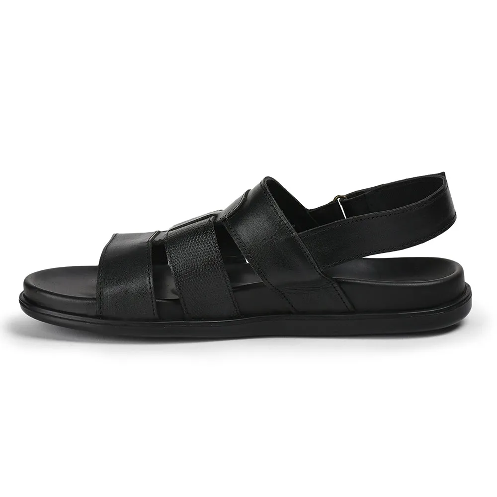Healers By Liberty Men SOFT-4 Black Formal Sandal heavy - duty - construction - feature shoes