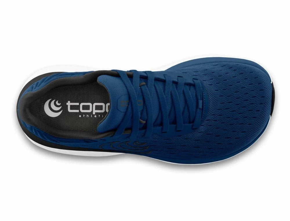 Topo Athletic Men's Atmos - Navy/White (Wide Width) tone Odor Resistant Materials
