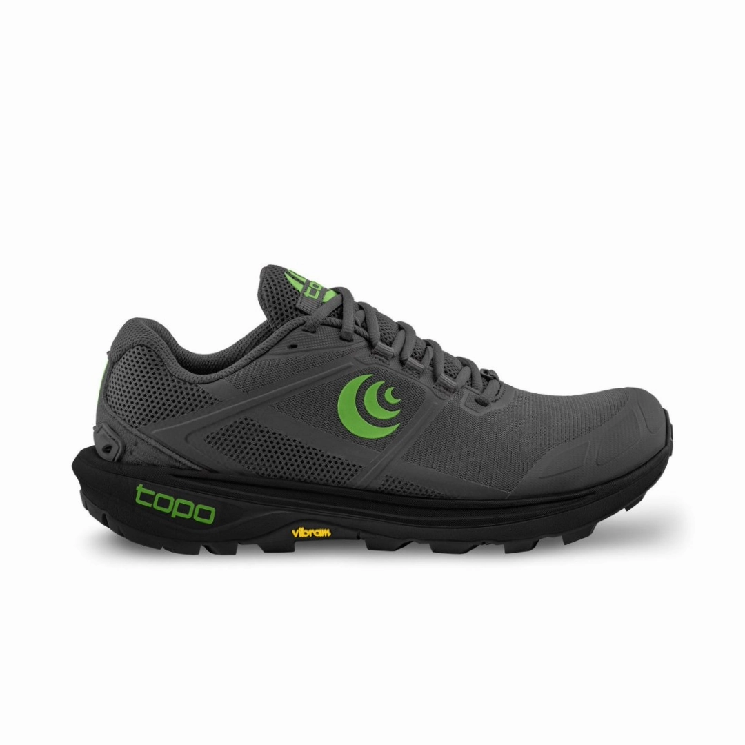 Topo Athletic Men's Terraventure 4 - Dark Grey/Green volleyball shoes