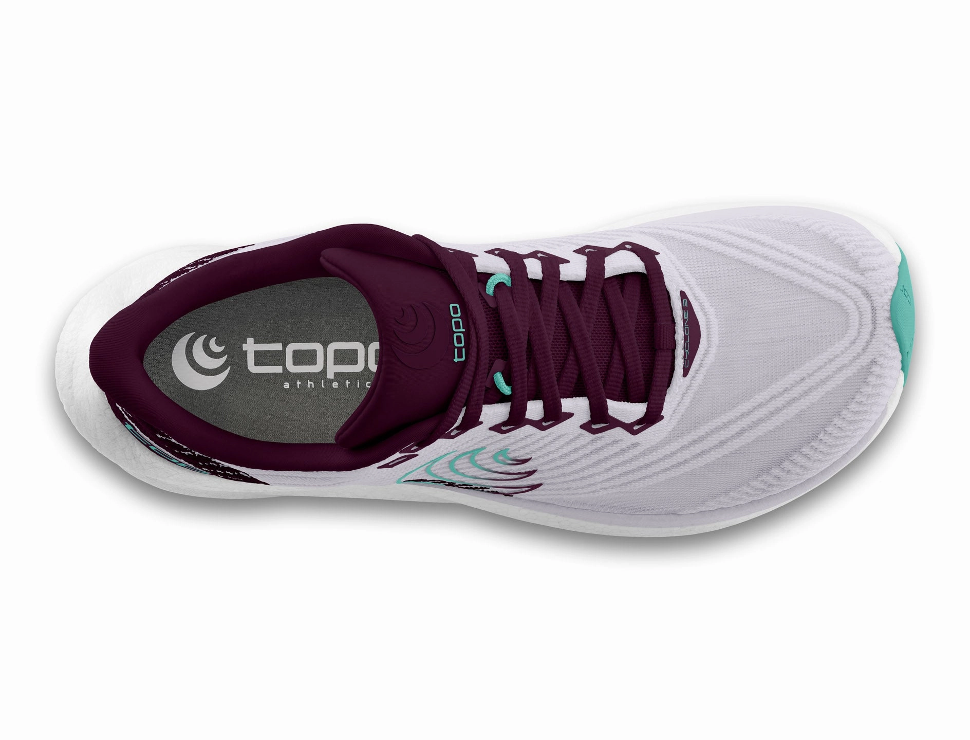 Topo Athletic Women's Cyclone 3 - Lilac/Purple thin heel Quick piece