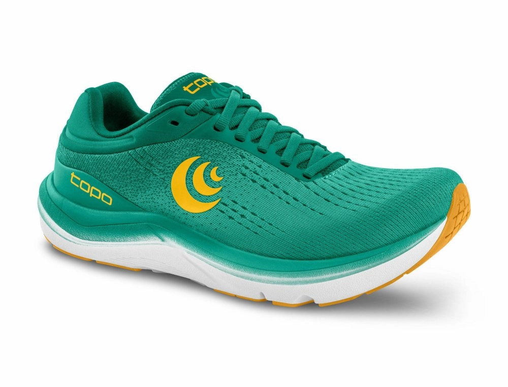 Topo Athletic Women's Magnifly 5 - Teal/Gold squash
