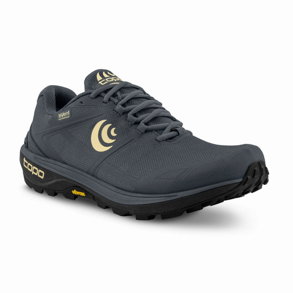 country Slip Resistant Grooves Topo Athletic Women's Terraventure 4 WP - Grey/Butter