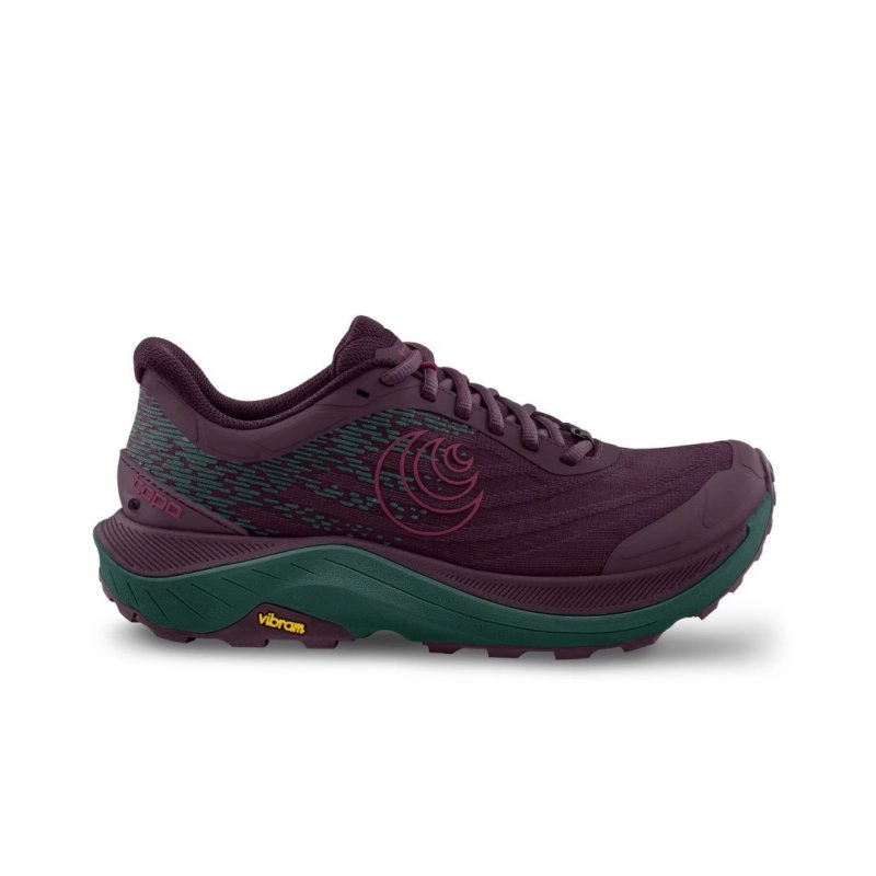 Breathable Synthetic Shock-absorbent arch Topo Athletic Women's Ultraventure 4 - Purple/Dark Teal