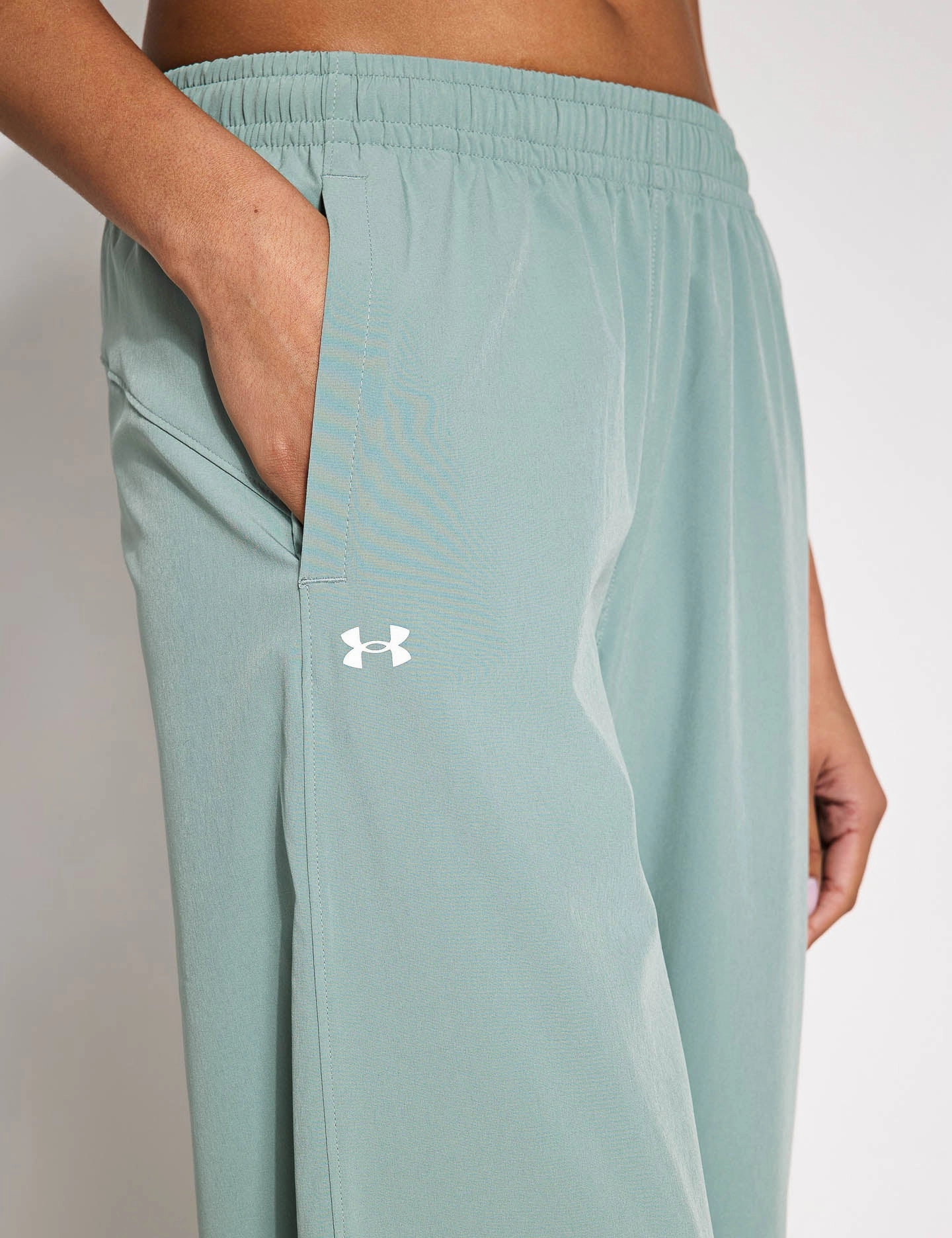 Rival Wide Leg Pants - Silica Green/White Stretch Design Breathable Material
