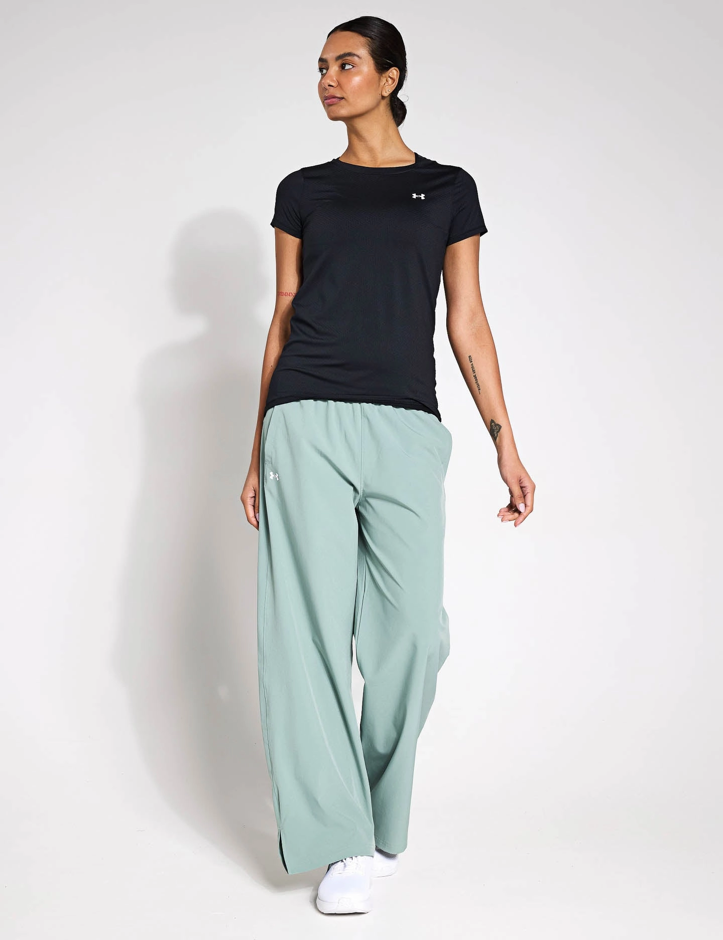 Rival Wide Leg Pants - Silica Green/White Lightweight Wear Climate Control