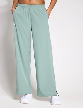 Rival Wide Leg Pants - Silica Green/White Adaptable Fabric Active Look