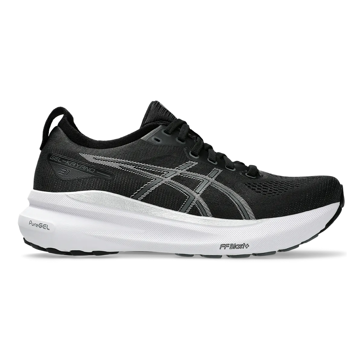Asics Gel Kayano 31 - Black - Pure Silver Lightweight Fabric