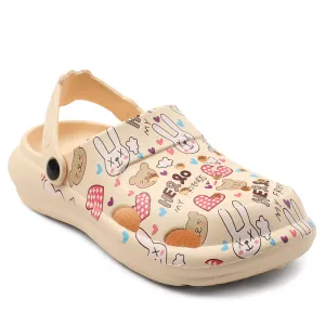 Lucy & Luke Beige Casual Slingback Printed Clogs For Kids ALEX-K3E By Liberty sports accessory mid - foot - strike shoes