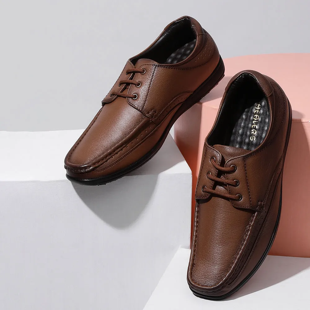 Healers Formal (Tan) Lace-Up Shoes For Men FL-1414 By Liberty arch - support feature shoes