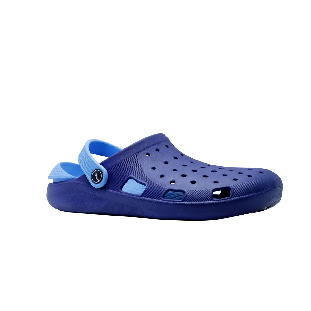 Sustainable A-HA Navy Blue Slingback Clogs For Men LPMXT-800 By Liberty