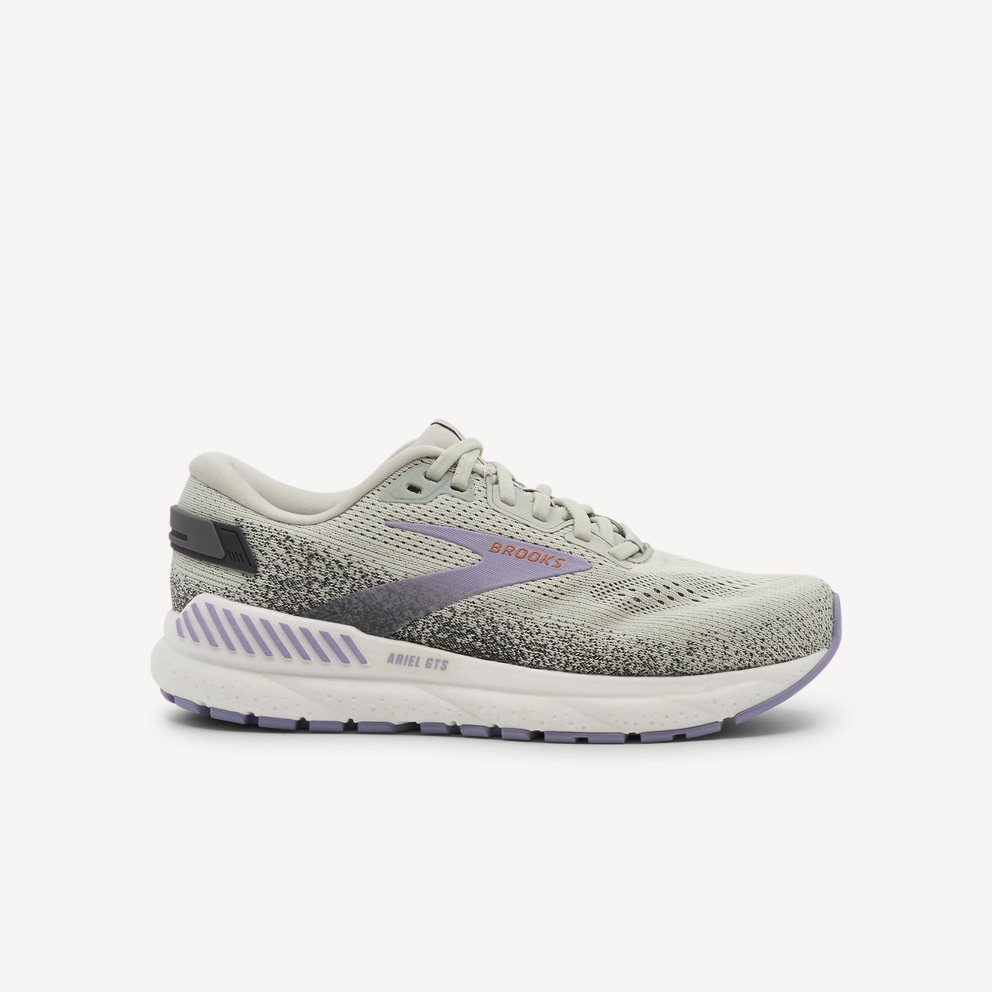 Brooks Ariel GTS 24 Mercury / Ebony / Sweet Lavender Womens Lightweight Frame Structure