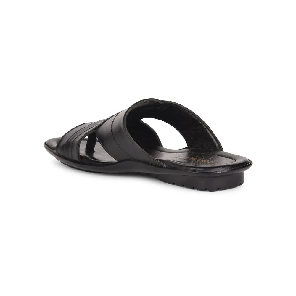 Outsole Pattern Strobel Last Design Coolers By Liberty COOL99-91 Casual Slippers For Men - Black