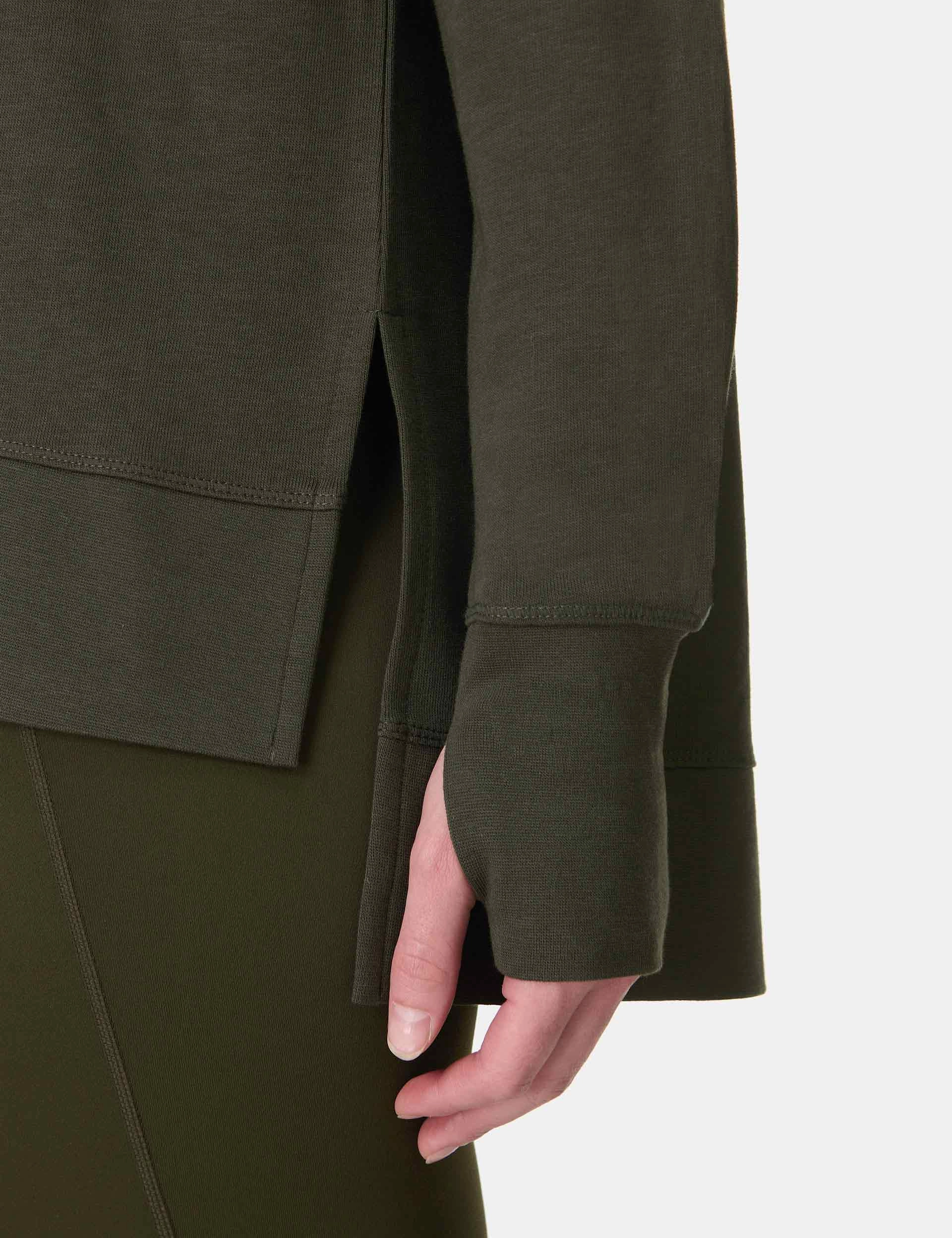 After Class Longline Sweatshirt - Nori Green Comfortable Sleep