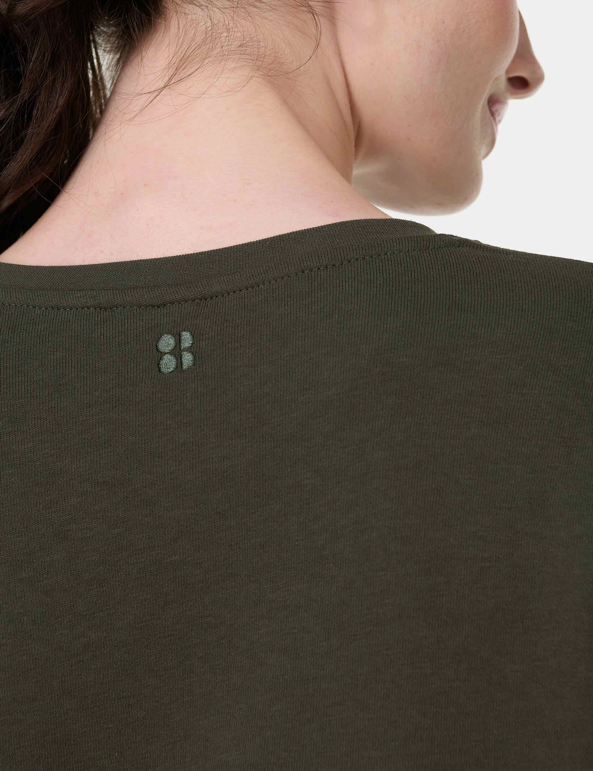 Layering Wear casual sneakers After Class Longline Sweatshirt - Nori Green