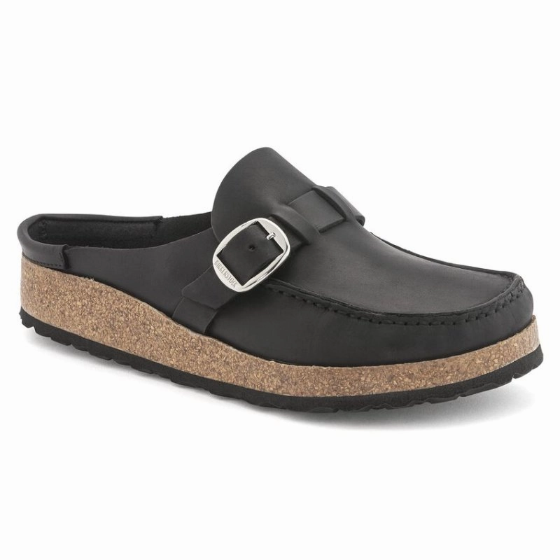 ThermalRegulation Picnic Fun Birkenstock Women's Buckley - Black Oiled Leather