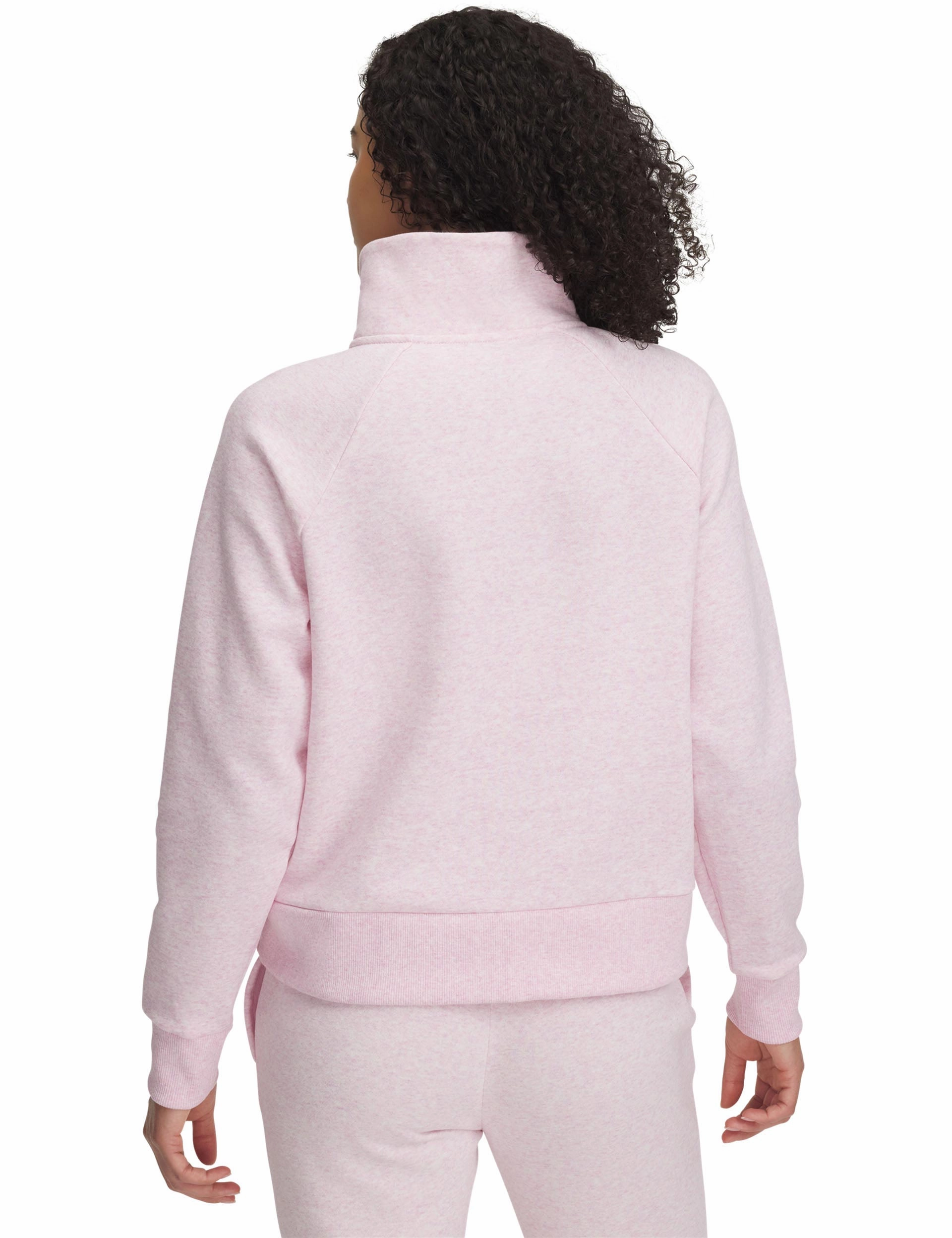 Rival Fleece 1/2 Zip - Prime Pink/White AntiStatic Coating
