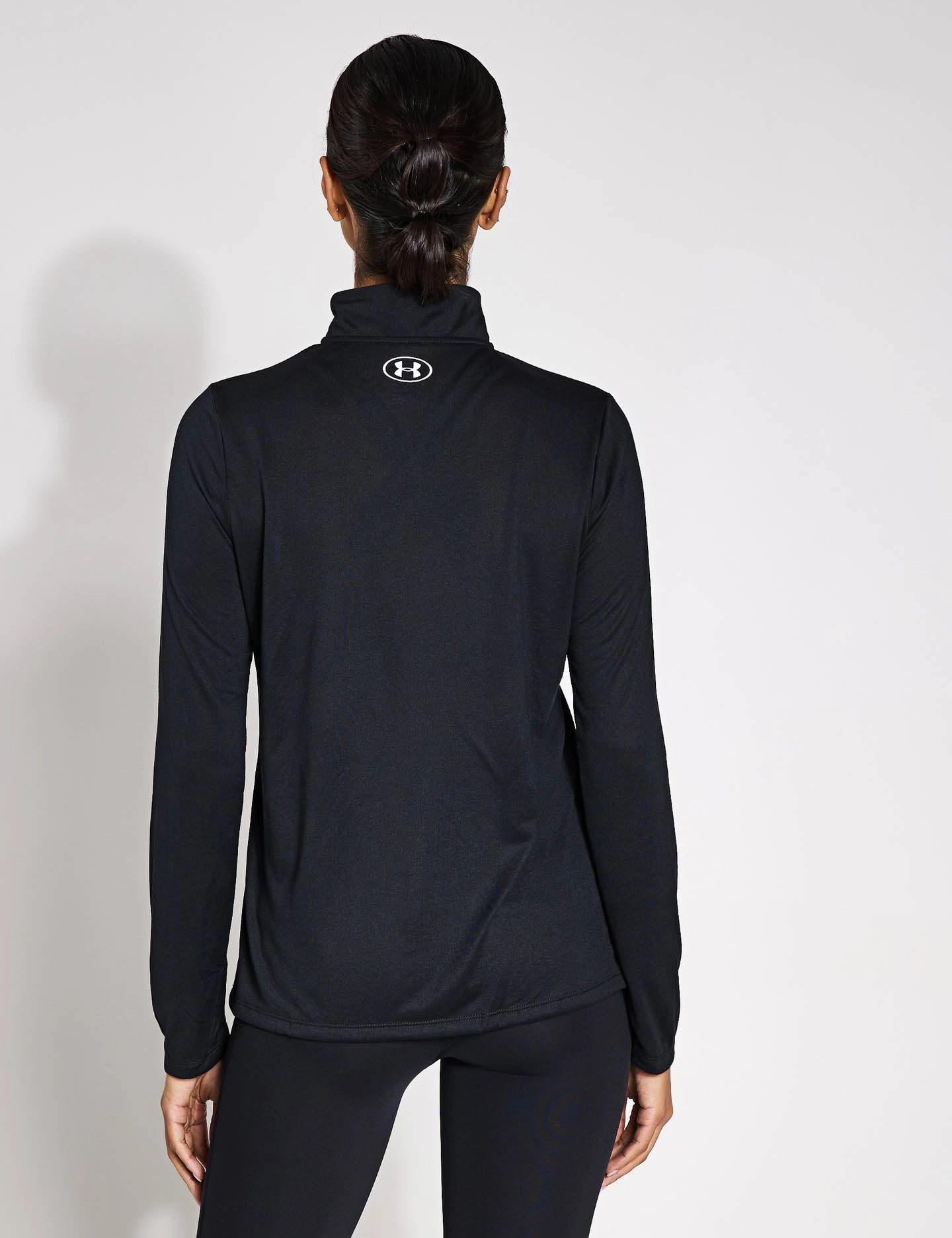 UA Tech 1/2 Zip - Black/White Active Wear Fit