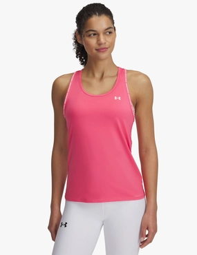 HiddenZipper UA Tech Knockout Tank - Super Pink/White