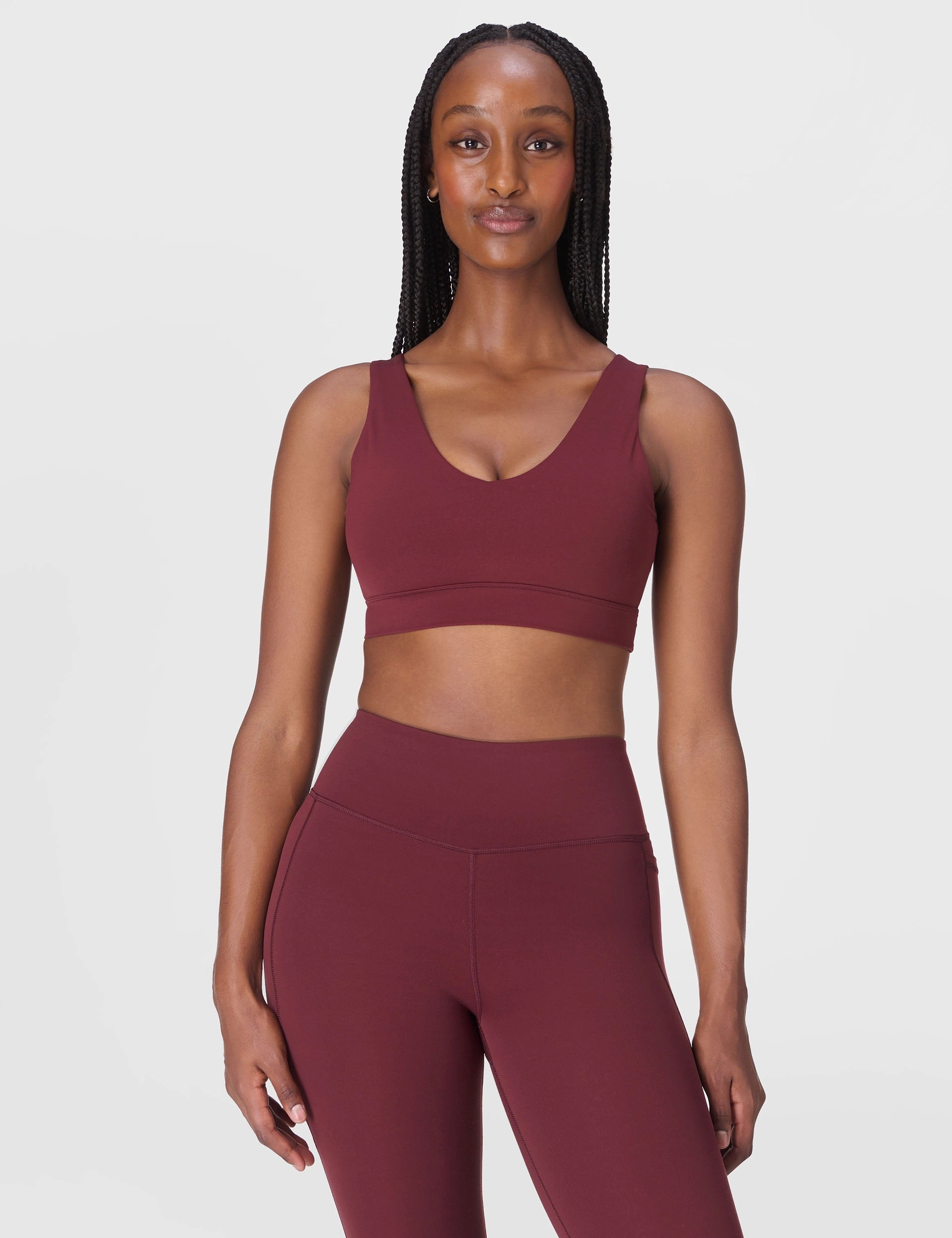 Warm Fit All Day Ultimate Studio Voop Bra - Garnet Red