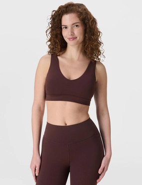 Reinforced Edges SustainableYarnBlend Ultimate Studio Voop Bra - Sable Brown