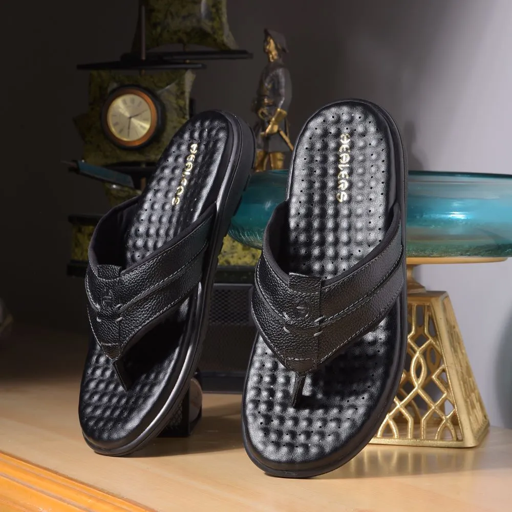 padded - feature shoes cricket - ground running shoes Healers By Liberty Mens CSS-1 Black Casual Thong