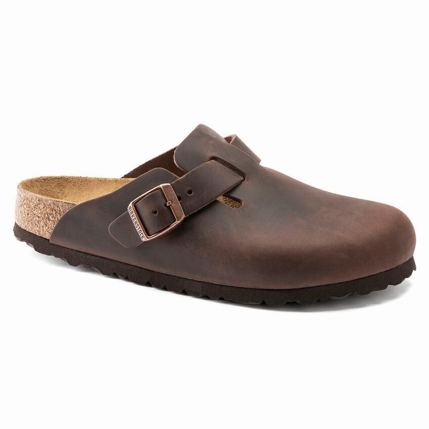 Birkenstock Boston - Habana Oiled Leather CompressiveFitFabric