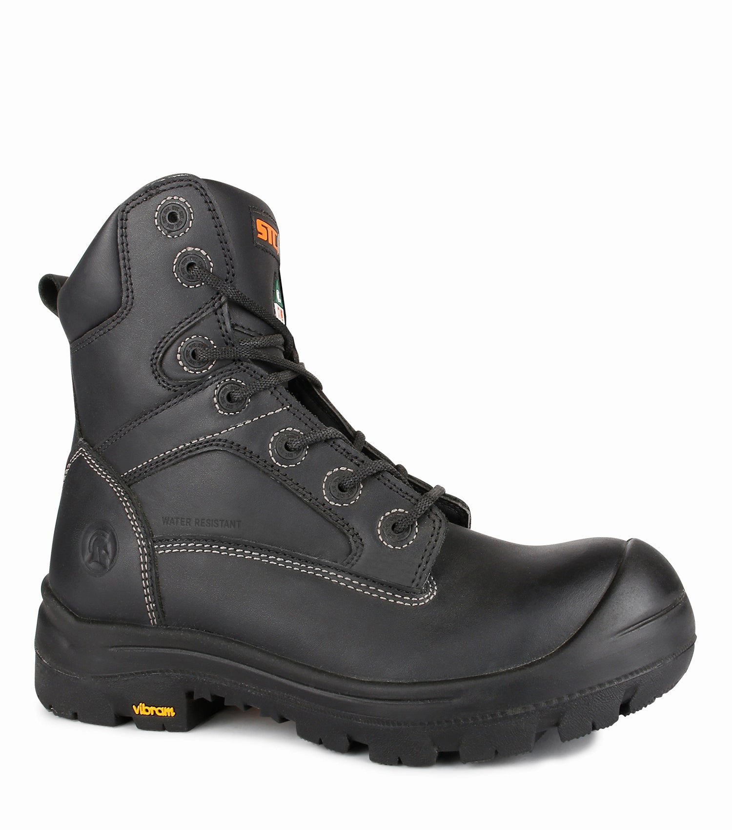 long - lasting - quality shoes Ergonomic Heel Design Morgan, Black | 8" Leather Work Boots | Vibram TC4  Outsole