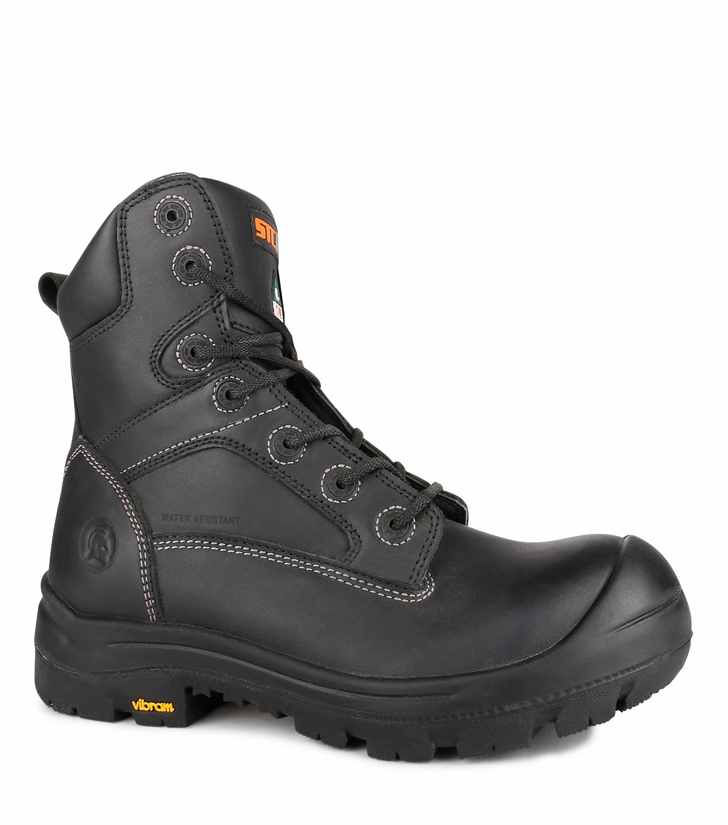 cricket - ground running shoes Morgan, Black | 8" Leather Work Boots | Vibram TC4  Outsole