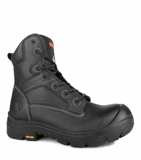 long - lasting - quality shoes Ergonomic Heel Design Morgan, Black | 8" Leather Work Boots | Vibram TC4  Outsole