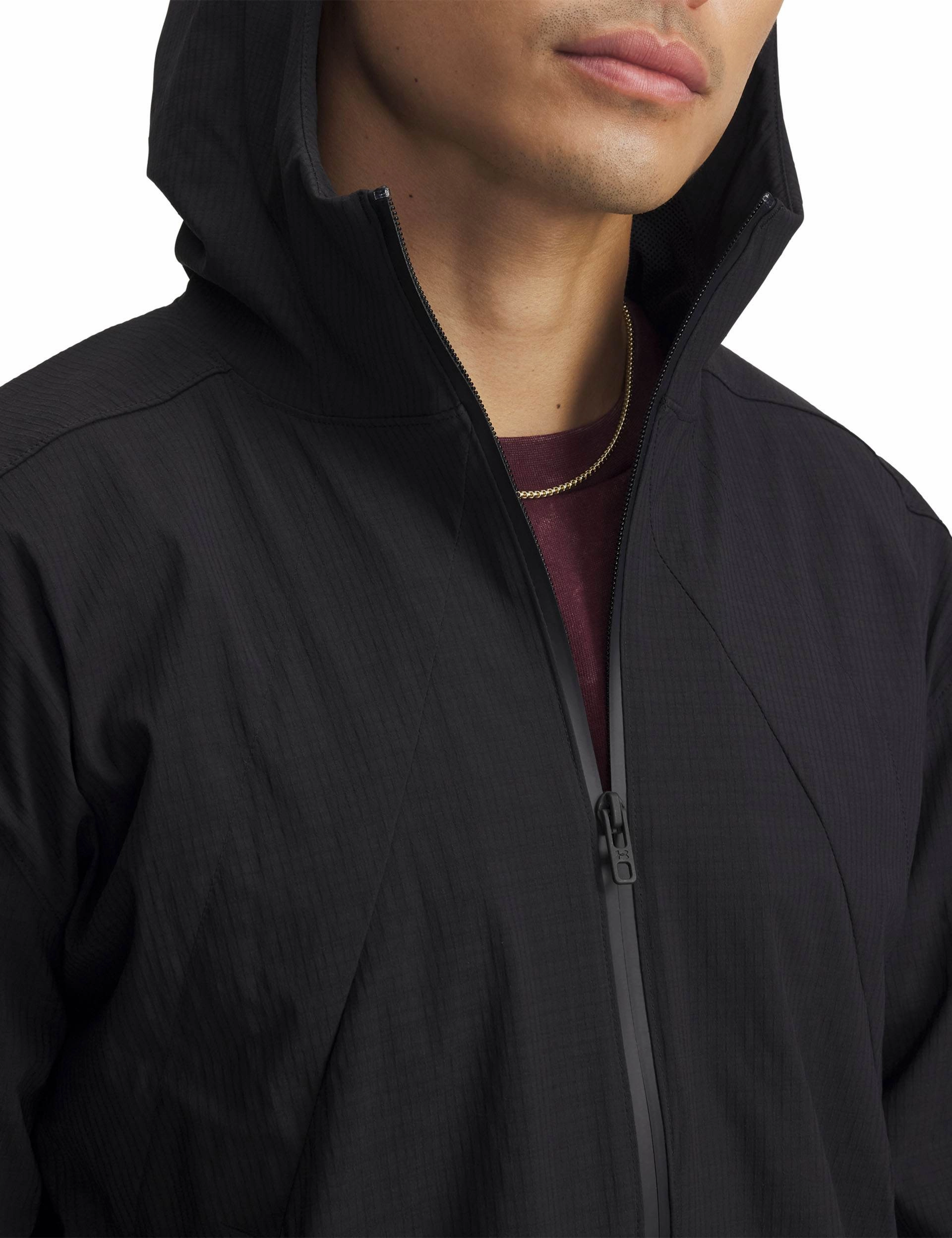 Versatile Clothing Unstoppable Text Woven Jacket - Black/Black