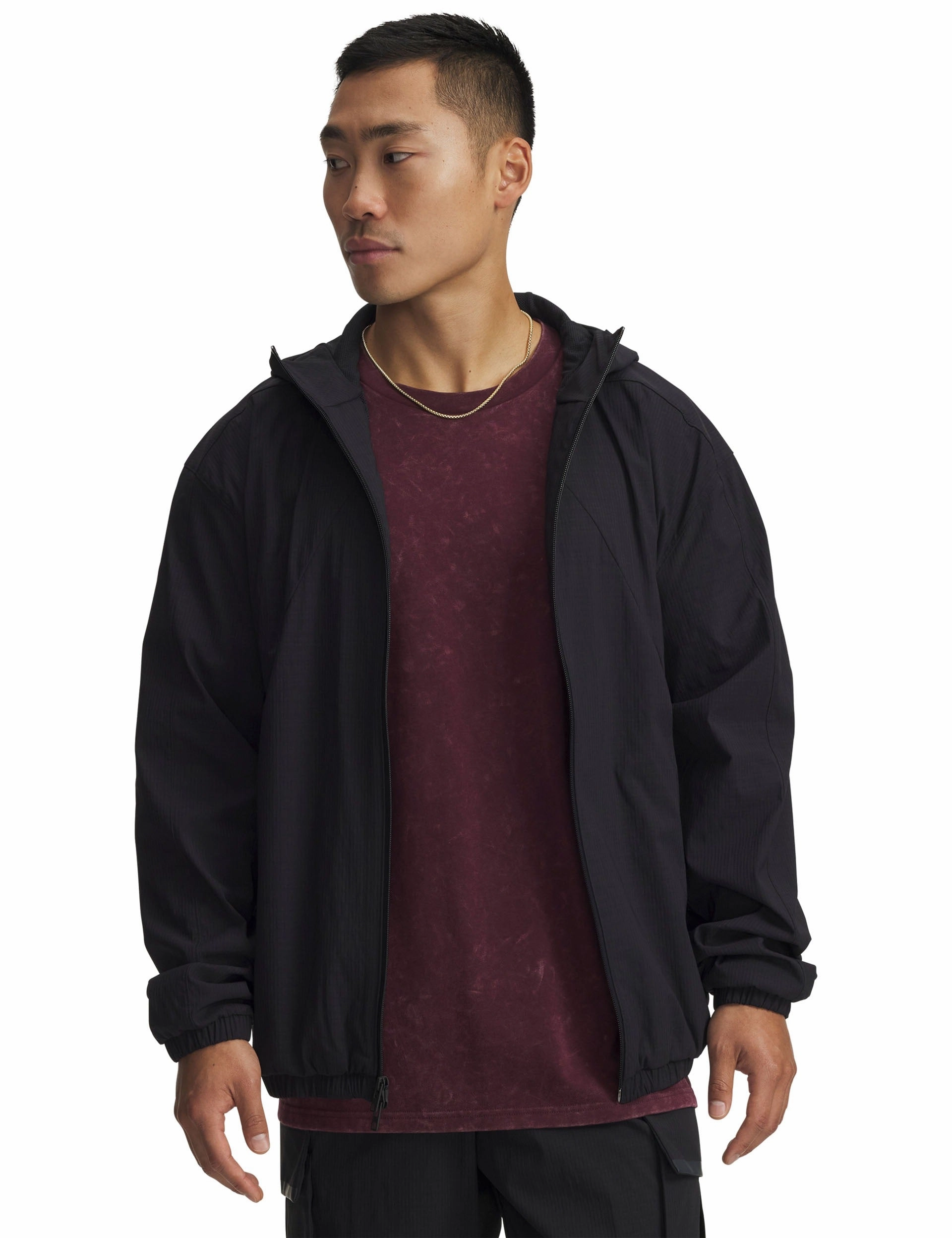 Street Icon Unstoppable Text Woven Jacket - Black/Black