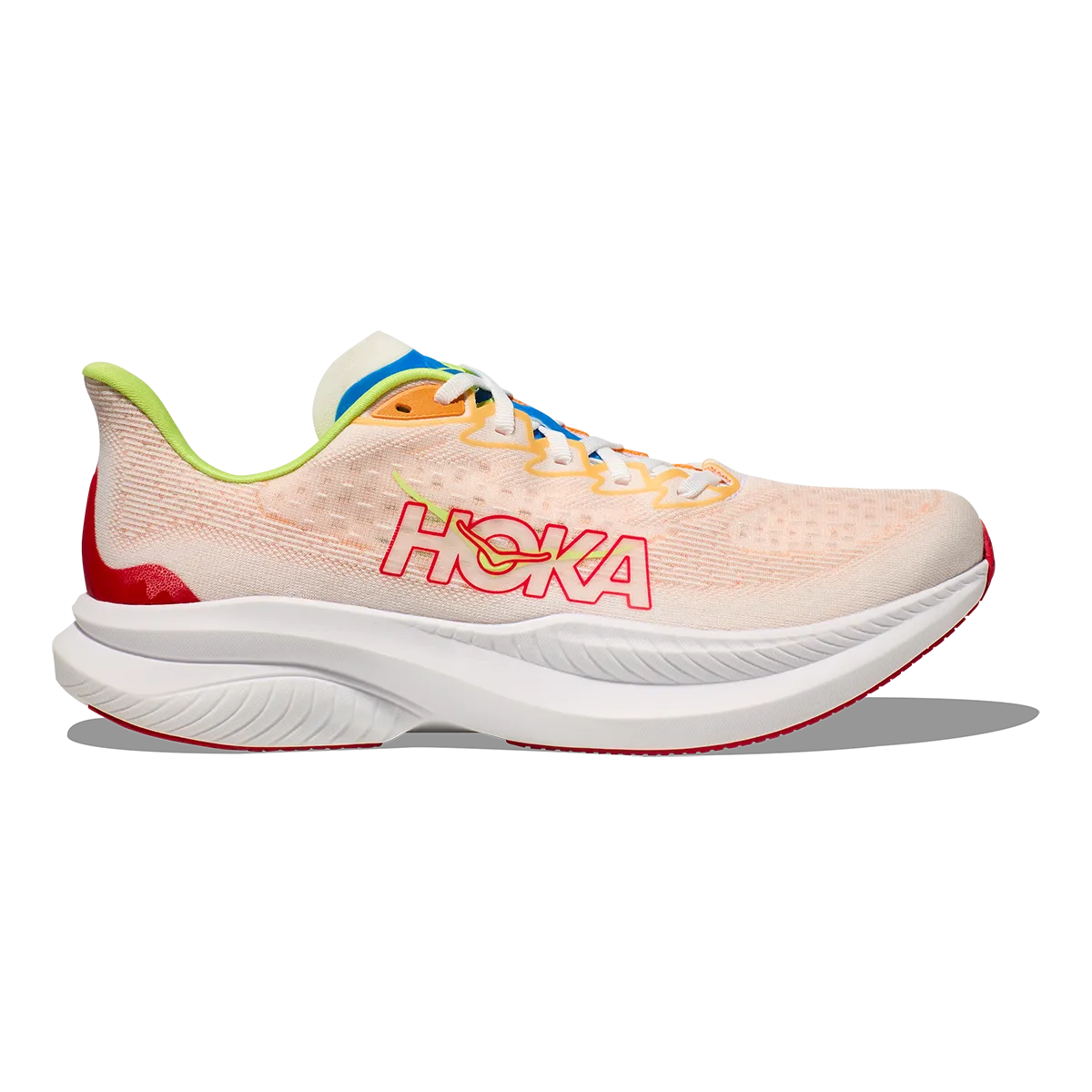 Hoka Mach 6 - White - Solar Flare Thermoplastic Polyurethane Cage