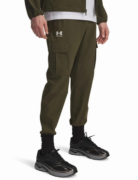 Vibe Woven Cargo Pants - Expedition Green/White Graceful Design Sharp Line