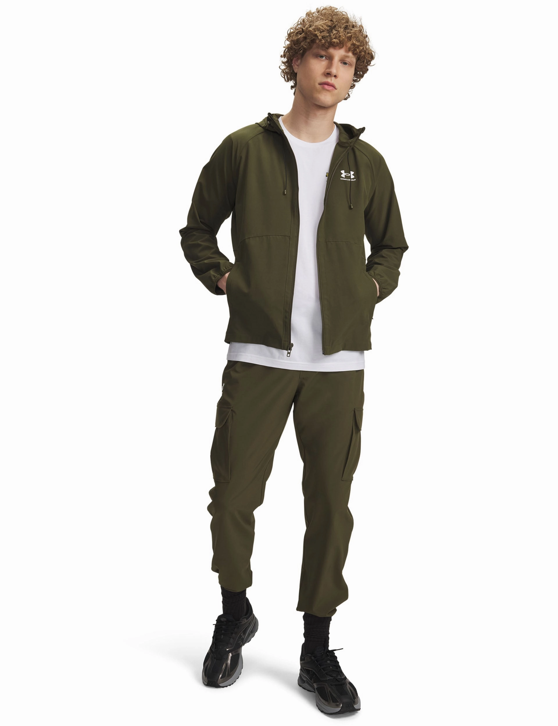 Vibe Woven Cargo Pants - Expedition Green/White Gym Safe