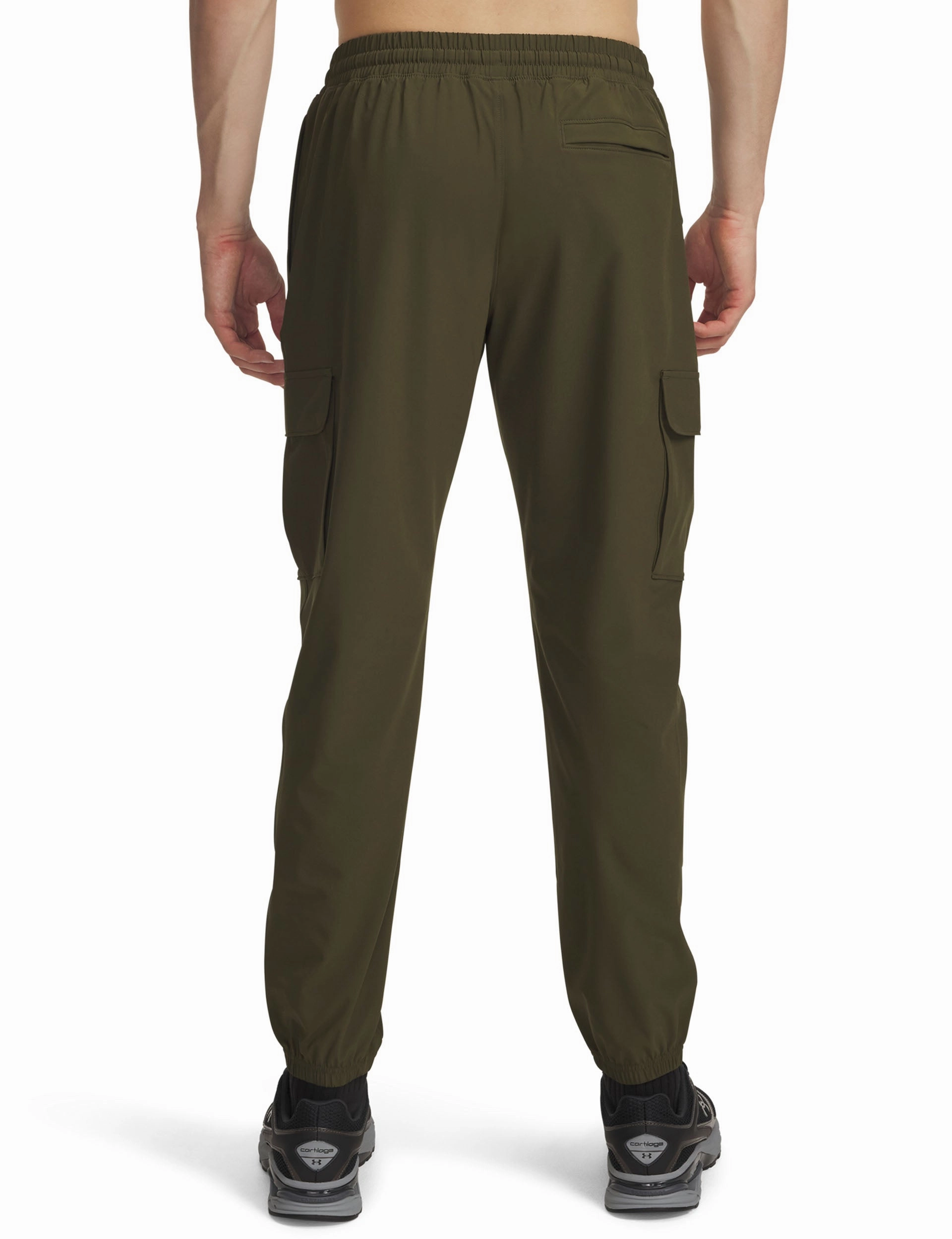 ElasticCuffDesign Spark Glow Vibe Woven Cargo Pants - Expedition Green/White