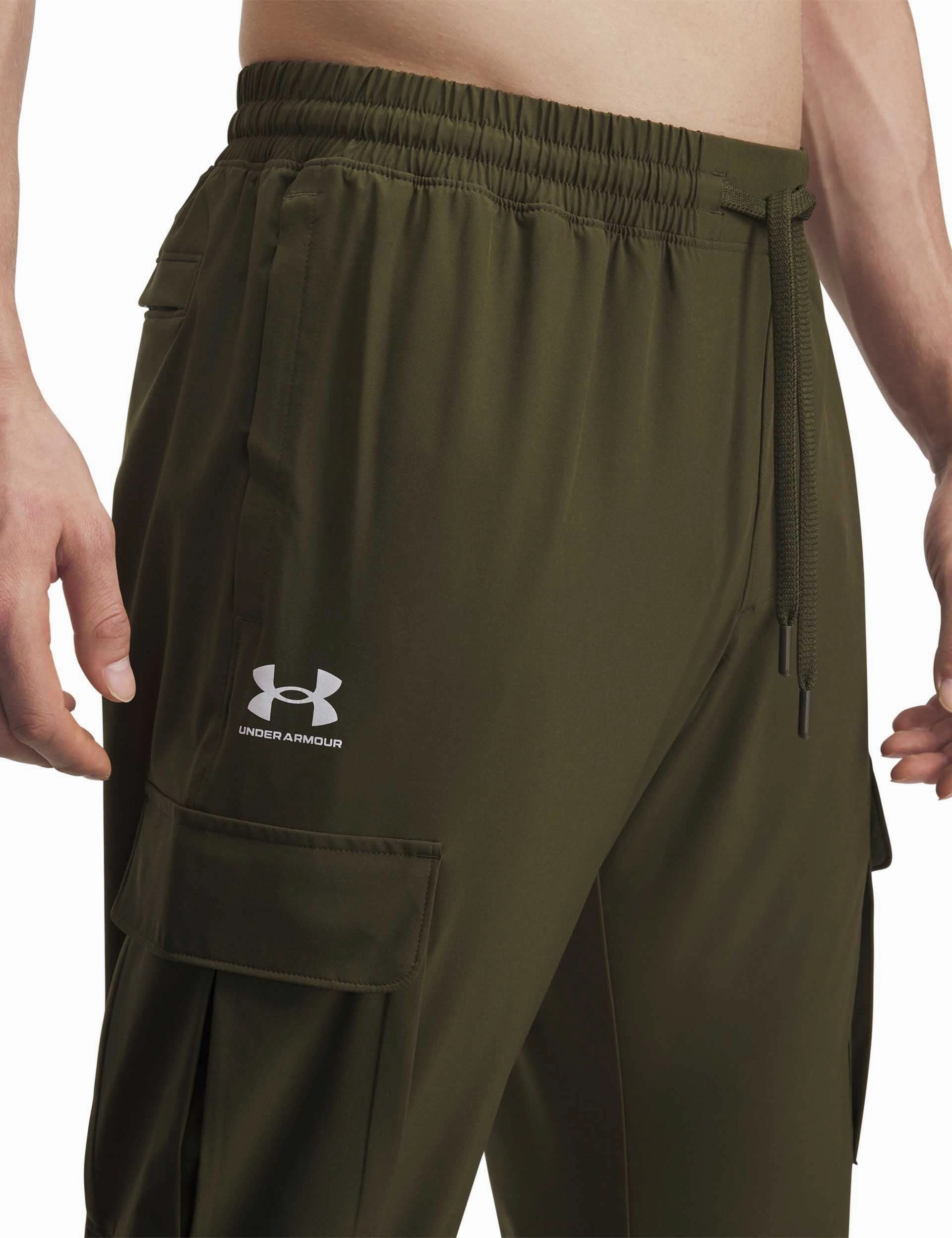 Vibe Woven Cargo Pants - Expedition Green/White NoSlip Hem
