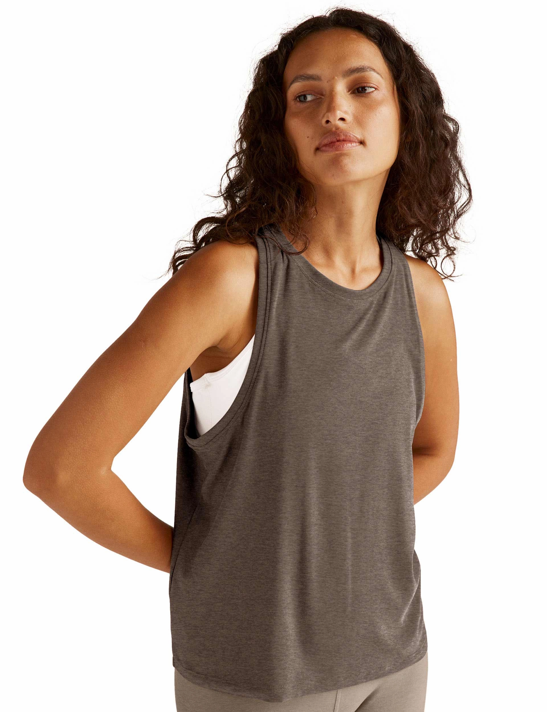 WaterRepellent Coating Featherweight Rebalance Tank - Soft Umber Heather