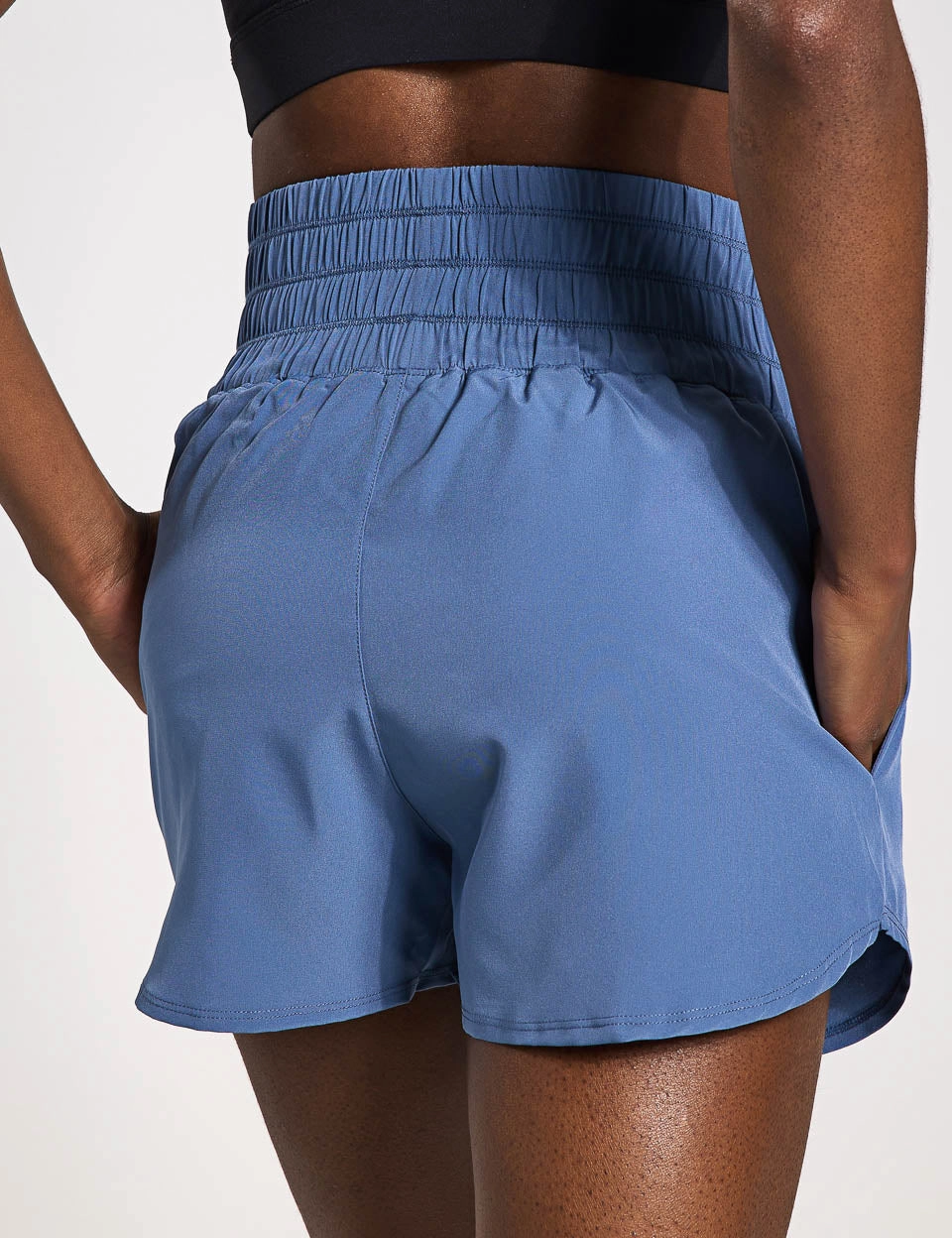 Soft Feel Bronte Running Short - Dusty Blue