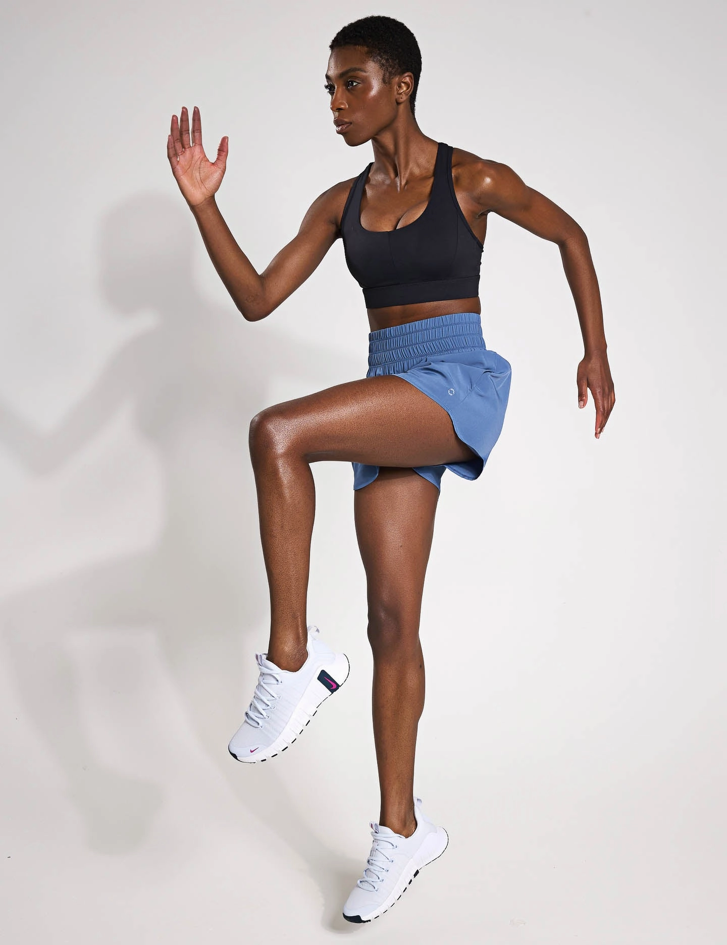 Bronte Running Short - Dusty Blue barbecue outfit