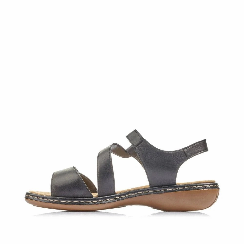 Rieker Women's Regina 659C7-00 - Black Still Soul Breathable mesh